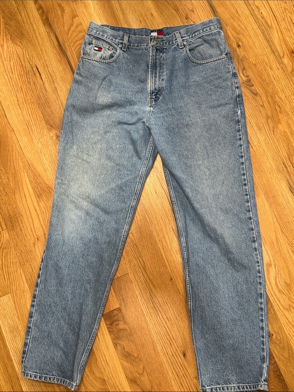 Vintage 90s Tommy Hilfiger Tommy Jeans Straight Leg Denim Jeans Mens 34x32